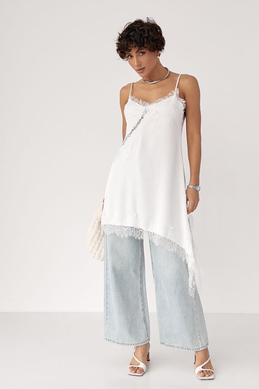 Прямі блакитні джинси Wide leg