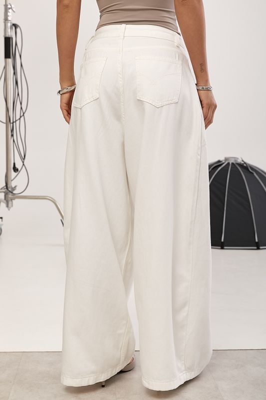 Широкі однотонні джинси Palazzo